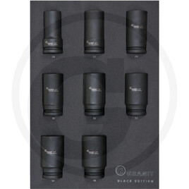 GRANIT BLACK EDITION Insert set, 3/4" impact socket