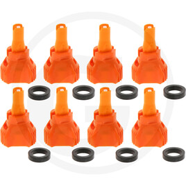 Nozal Pack of 8 HDRX-A injector nozzles, orang