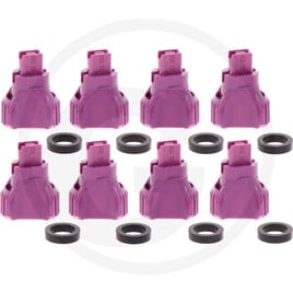 Nozal Pack of 8 KWIX RDX flat jet nozzles, pur