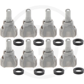 Nozal Pack of 8 HDRX-A injector nozzles, grey