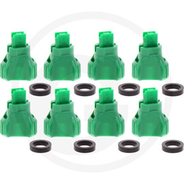 Nozal Pack of 8 KWIX RDX flat jet nozzles, gre