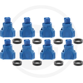 Nozal Pack of 8 KWIX RDX flat jet nozzles, blu