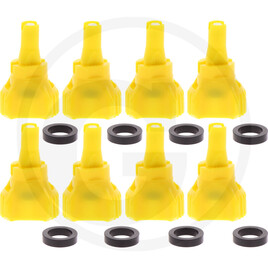 Nozal Pack of 8 HDRX-A injector nozzles, yello