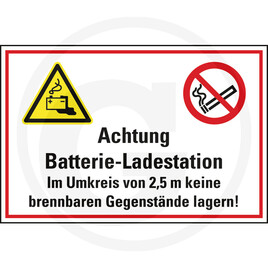 TREX.PARTS Warning sign charging station EN