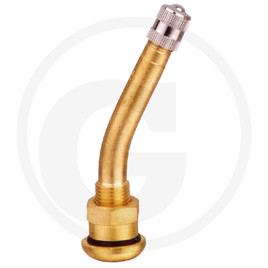 Brass valve, for motor vehicle tyres, PU