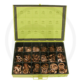 Copper sealing ring assortment (pressed 