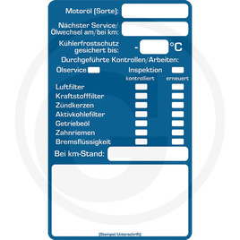 Eichner VPE100 Service Aufkleber