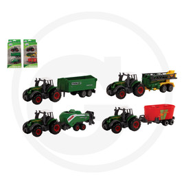 Kids Globe Tractor with 2 attachments, assorted
