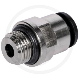 Push-in threaded fitting, straight