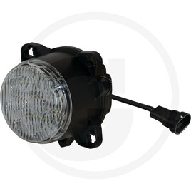 LED Arbeitsscheinwerfer, rund, Serie 7450, Gehäuse weiß, 12 Volt, Flutlicht