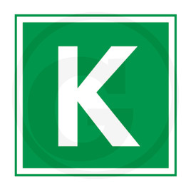 Schild K'' selbstklebend''