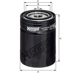 Hengst Oil filter H17W09